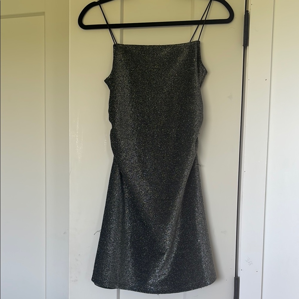 Elegant Black Glitter Dress